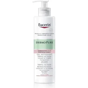 Eucerin DermoPure Gel Nettoyant Triple Action 400ml pas cher