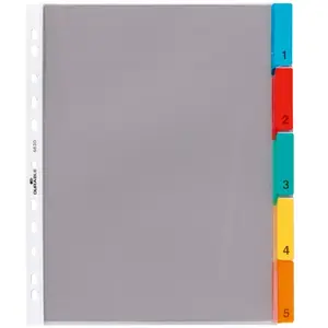 DURABLE pochette-intercalaire, 5 pièces, transparent, A4 pas cher