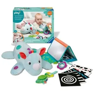 Ravensburger -PLAY + - Coussin d'activités 3en1 rhincéros - Dès la nai... pas cher