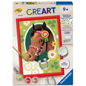 Ravensburger CreArt Kids 18x24cm Numéro dArt Cheval de course ... pas cher