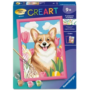Ravensburger   CreArt Kids 18x24cm   Numéro dArt   Corgi   Kit de pein...