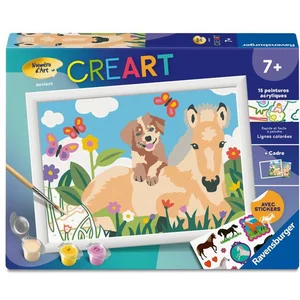 Ravensburger   CreArt Kids 18x24cm   Numéro dArt   Cheval & Chien   Ki...