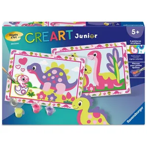 Ravensburger   CreArt Junior   Numéro dArt   Dinosaures colorés   Kit ...