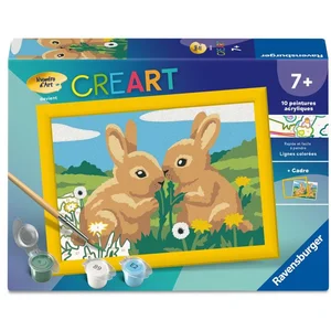 Ravensburger CreArt Kids 13x18cm Numéro dArt Lapins mignons Ki... pas cher