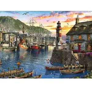 Ravensburger puzzel Sonnenaufgang im Hafen - 500 stukjes. pas cher