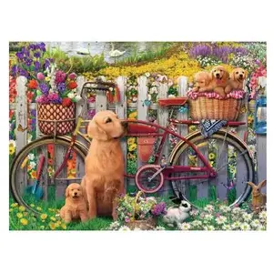 Ravensburger puzzel Süße Hunde im Garten - 500 stukjes. pas cher