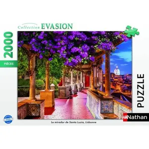 Ravensburger Puzzle 2000 pièces Le mirador de Santa Luzia, Lisbonne, Adultes et enf... pas cher