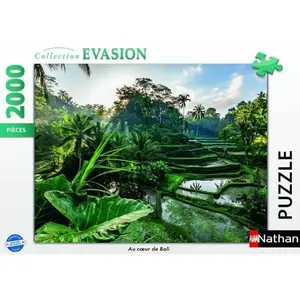 Ravensburger Puzzle 2000 pièces Au coeur de Bali, Adultes et enfants dès 14 ans, Collection Évasion, 12001518, Nathan pas cher