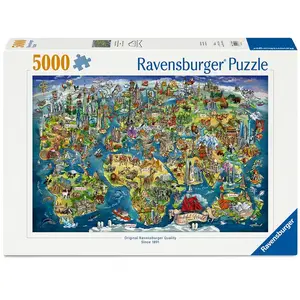 Ravensburger Carte du monde illustrée (5000 pièces) pas cher