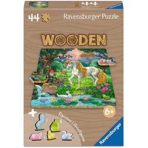 Les licornes - Puzzle bois 44 pièces - dès 6 ans - Ravensburger pas cher