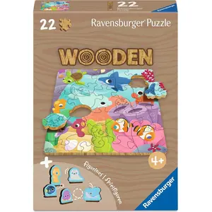Monde sous-marin - Puzzle bois - 22 pièces - dès 4 ans - Ravensburger pas cher