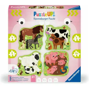 Ravensburger Puzzle UP! animaux de la ferme de, 12004001 - 4 puzzles m... pas cher