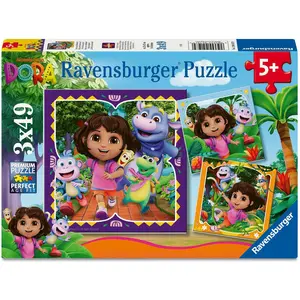 Ravensburger Kinderpuzzle 3x49 Teile - Dora the Explorer (147 pièces) pas cher