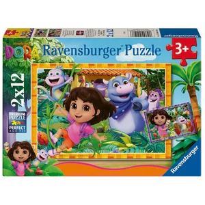 Ravensburger 2D-Puzzle für Kinder: Dora the Explorer 2x12Stk (24 pièce...