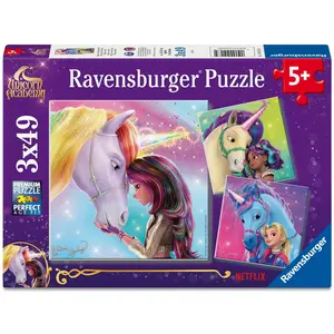 Ravensburger Kinderpuzzle 3x49 Teile - Unicorn Academy - Magie und Freundschaft pas cher