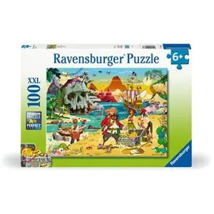Puzzle 100 pièces XXL Ravensburger Le trésor des pirates pas cher
