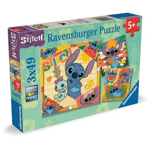 Puzzles 3 x 49 pièces Ravensburger Aloha Disney Stitch pas cher