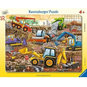 Ravensburger Puzzle: Baumaschinen im vollen Gange / 35 Teile / ab 4 Jahren (35 pièces) pas cher