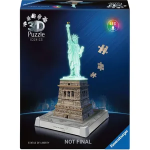 Ravensburger Puzzle 3D Iconics - Statue de la Liberté illuminée