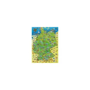 Ravensburger Pièces XXL - Carte de l'Allemagne Colorée 13337