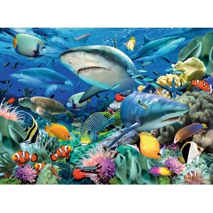 Ravensburger puzzel Haaien rif - Legpuzzel - 100 stukjes pas cher