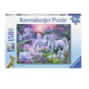 Ravensburger Eenhoorns in het avondrood - Puzzel van 150 stukjes