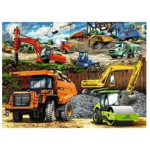 Puzzle Ravensburger - Véhicules de construction, 100 pièces XXL pas cher