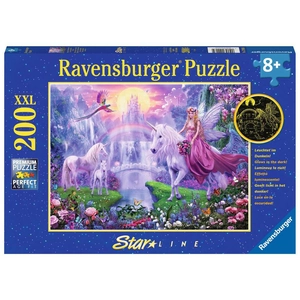 Puzzle 200 pièces phosphorescentes Ravensburger - Royaume des Licornes pas cher