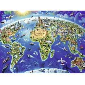 Ravensburger Puzzle - Carte du monde, 200 pièces pas cher