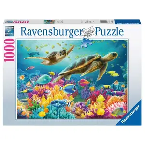 Puzzle 1000 pièces Ravensburger Le monde sous-marin bleu pas cher