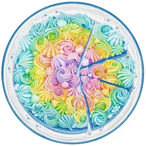 Puzzle Ravensburger Rainbow cake Rond 500 pièces pas cher