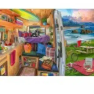 Ravensburger Puzzle Blick aus dem Wohnwagen XXL 500 Teile (500 pièces) pas cher