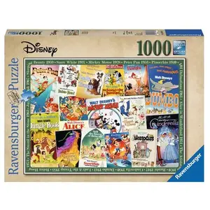Puzzle 1000 pièces Ravensburger Posters Vintage Disney pas cher