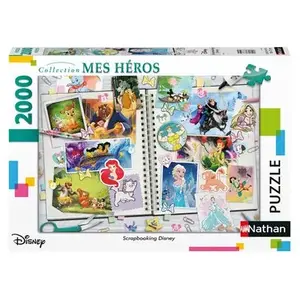 Puzzle 2000 pièces Nathan Scrapbooking Disney pas cher