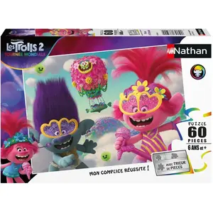 Ravensburger Puzzle 60 pièces Nathan Poppy et Branche Trolls 2 pas cher