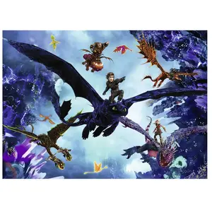 Puzzle 60 pièces Nathan L'équipe des dragons Dragons 3 pas cher