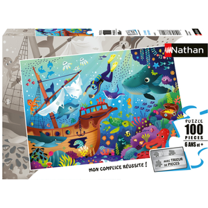 Puzzle 100 pièces Nathan Le monde sous marin pas cher