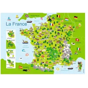 Puzzle 100p Carte de France Nathan pas cher