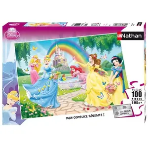 Puzzle 100 pièces Nathan Le jardin des princesses Disney pas cher