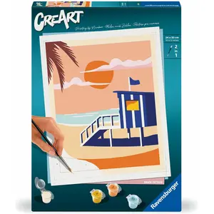 Ravensburger CreArt - Peinture par numéros 23896 - Beach Cottage - dès...