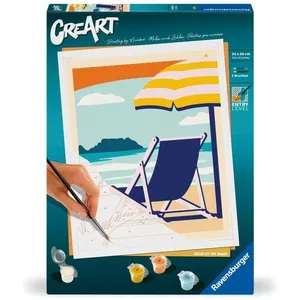 Ravensburger CreArt 24x30 cm Relax at the Beach, Adulte, Peinture par numéros, 2389... pas cher