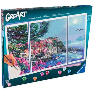 Ravensburger CreArt 80x50 cm - Triptyque - 5 terres - Série Numéro d'art Tryptique - 00023529 - Dès 12 ans