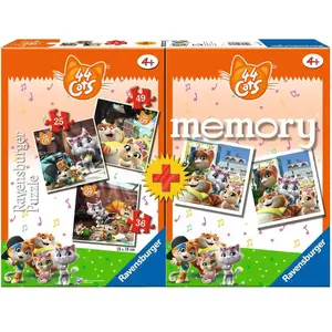 Ravensburger 3 Puzzles + Memory - 44 Cats 20607 pas cher