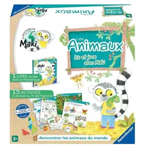 Ravensburger Lis et joue avec Maki - Les animaux - Jeux éducatifs - 00022355 pas cher