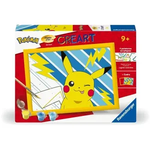 Ravensburger CreArt Kids 18x24cm Pikachu Éclair, Kit de peinture par numéros Numéro... pas cher