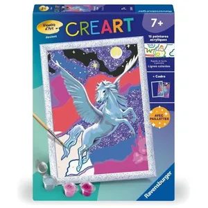 Ravensburger CreArt Kids 18x24cm Etincelant Pégase, Kit de peinture par numéros Num... pas cher
