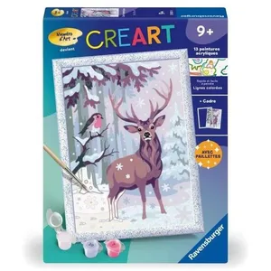 Ravensburger CreArt Kids 18x24cm Cerf romantique, Kit de peinture par numéros Numér... pas cher