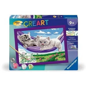 Ravensburger CreArt Kids 18x24cm Chatons dans le hamac, Kit de peinture par numéros... pas cher