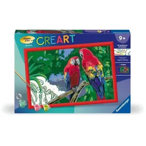 Ravensburger CreArt Kids 31x21cm Perroquets, Kit de peinture par numéros Numéro d'A... pas cher