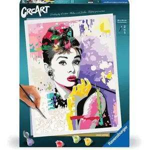 Ravensburger schilderen op nummer set - Audrey Hepburn canvas kunst. pas cher